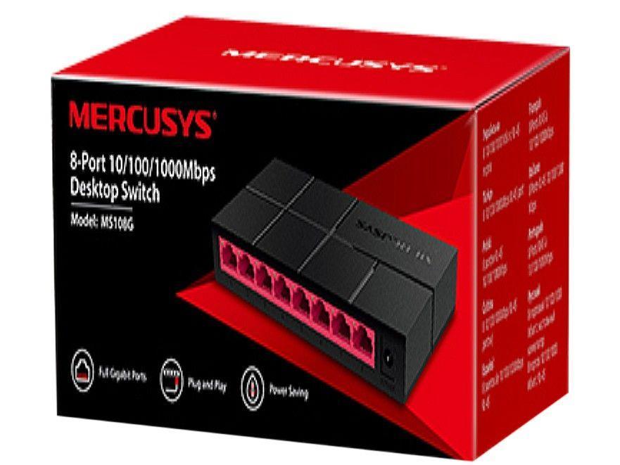 Switch 8 Portas Mercusys MS108G 10/100Mbps - 3