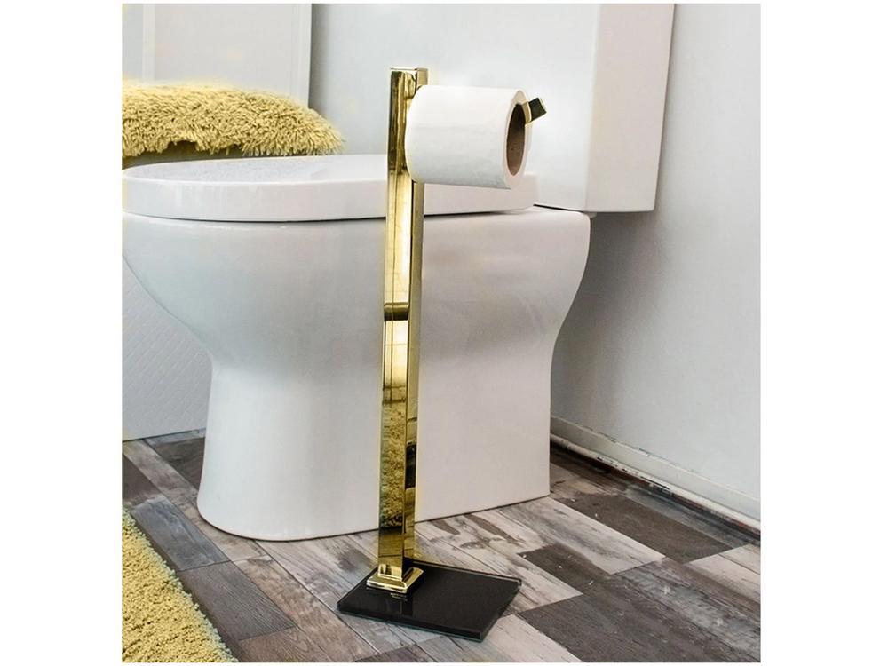 Porta Papel Higiênico Chão 1 Rolo Gold GO5076 - 2