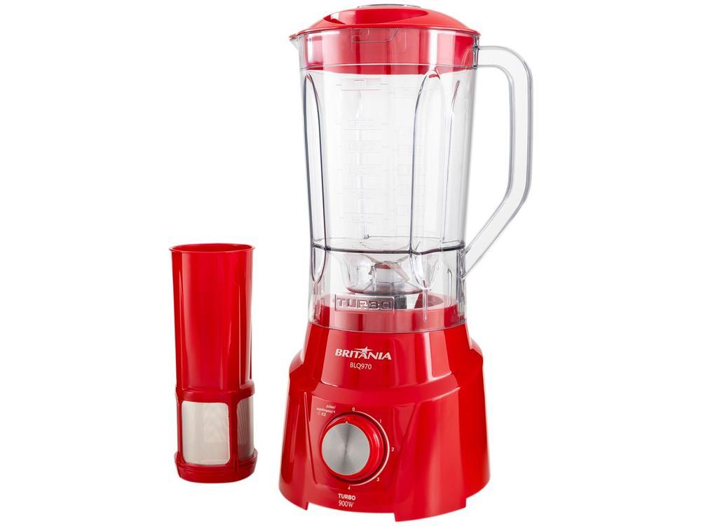Liquidificador Britânia Turbo BLQ970V Vermelho - 3