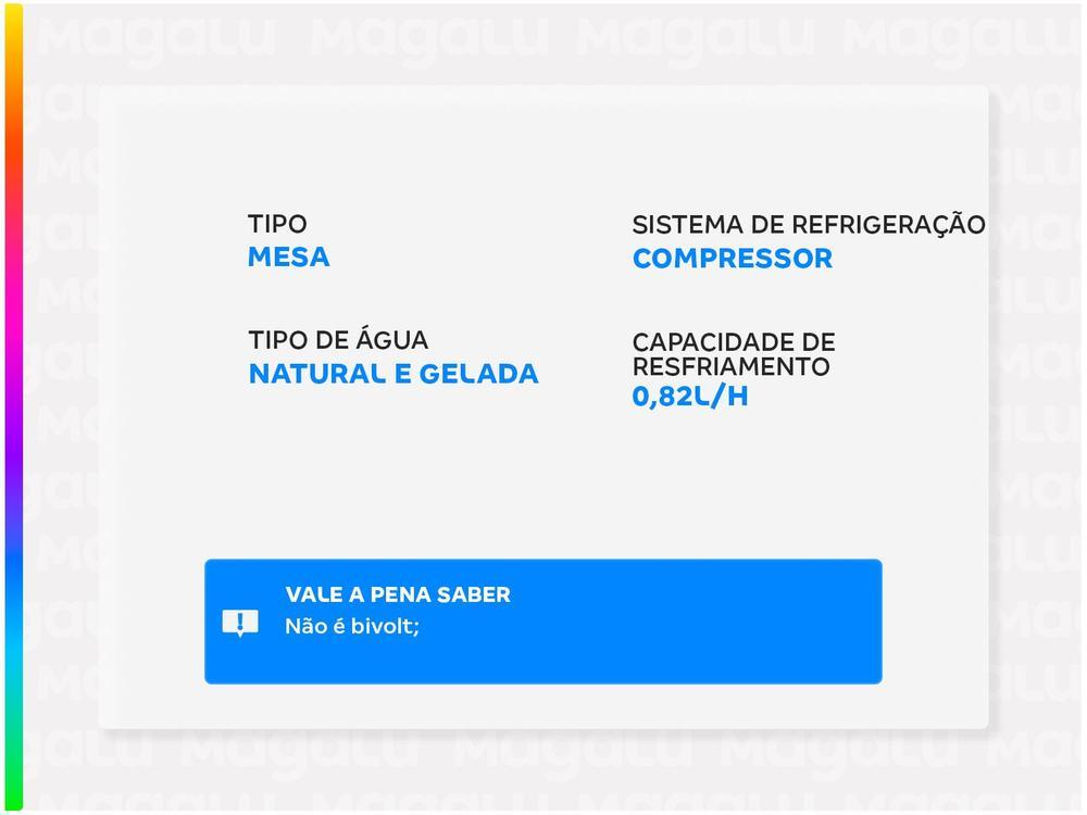 Bebedouro de Água Esmaltec de Mesa - 2