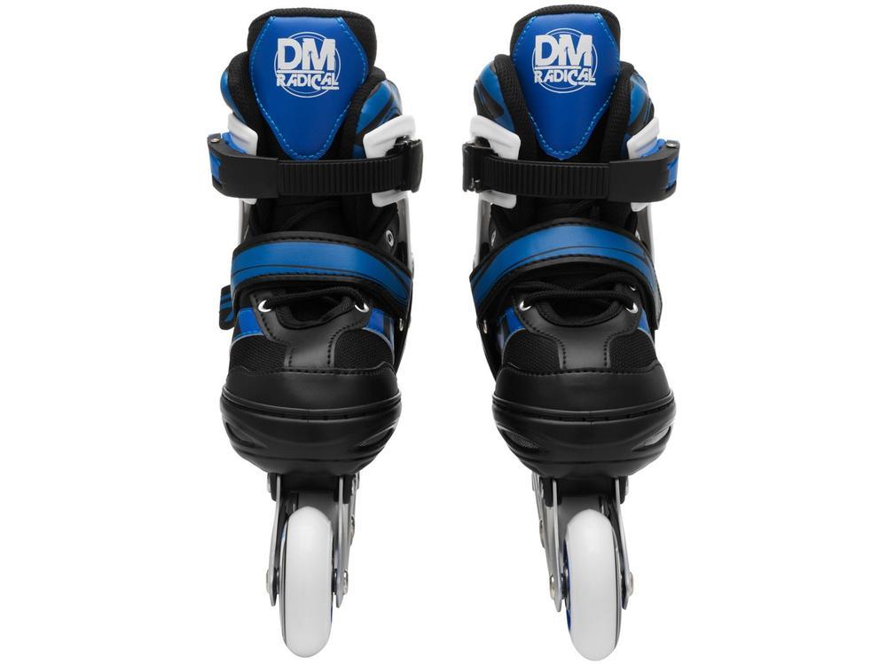 Patins In Line Infantil DM Radical Azul e Preto - 2