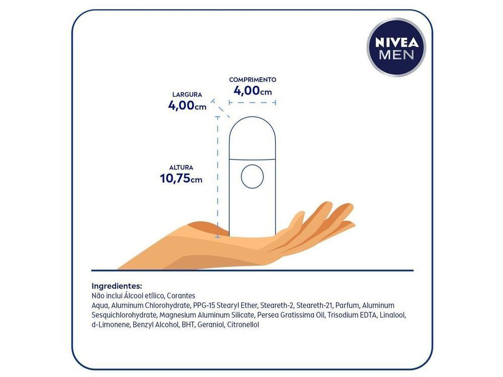 Desodorante Antitranspirante Roll On Nivea Men Active Dry Impact Masculino 50ml - 17
