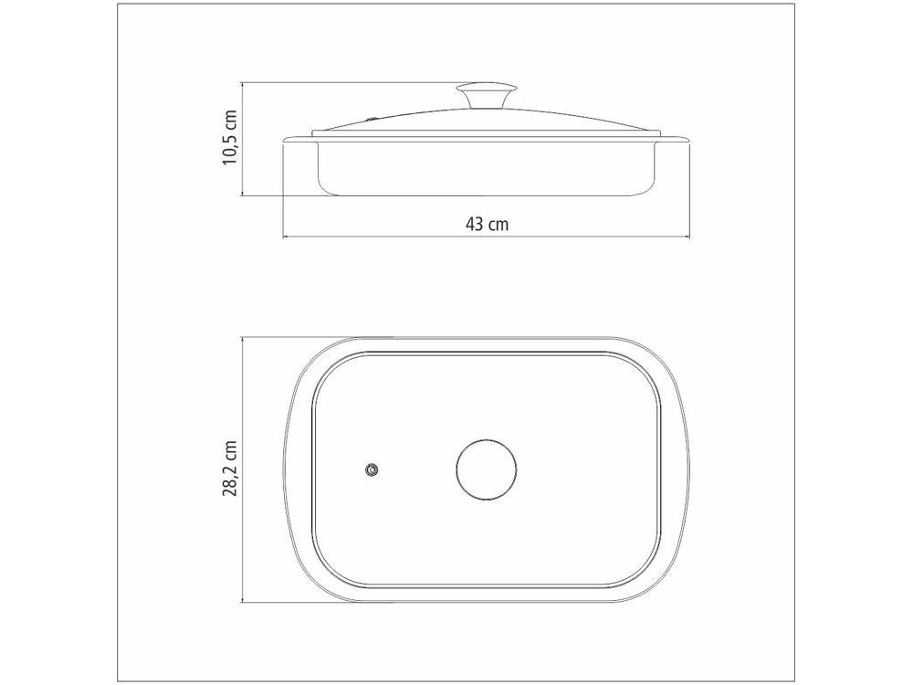 Assadeira Tramontina Retangular de Aço - 5
