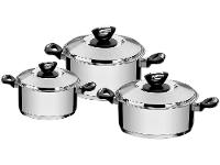 Jogo de Panelas Tramontina Inox Fundo Triplo 3 Peças Solar - 1