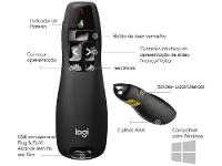 Apresentador sem Fio Logitech R400 com Laser USB - 9