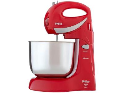 Batedeira Portátil Philco Vermelha 350W Paris 4 Velocidades