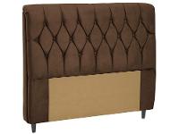 Cabeceira Casal Acolchoado Suede Dobuê Movelaria Istambul Chocolate - 1