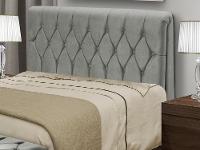 Cabeceira Casal Acolchoado Suede Dobuê Movelaria Istambul Grafite - 1