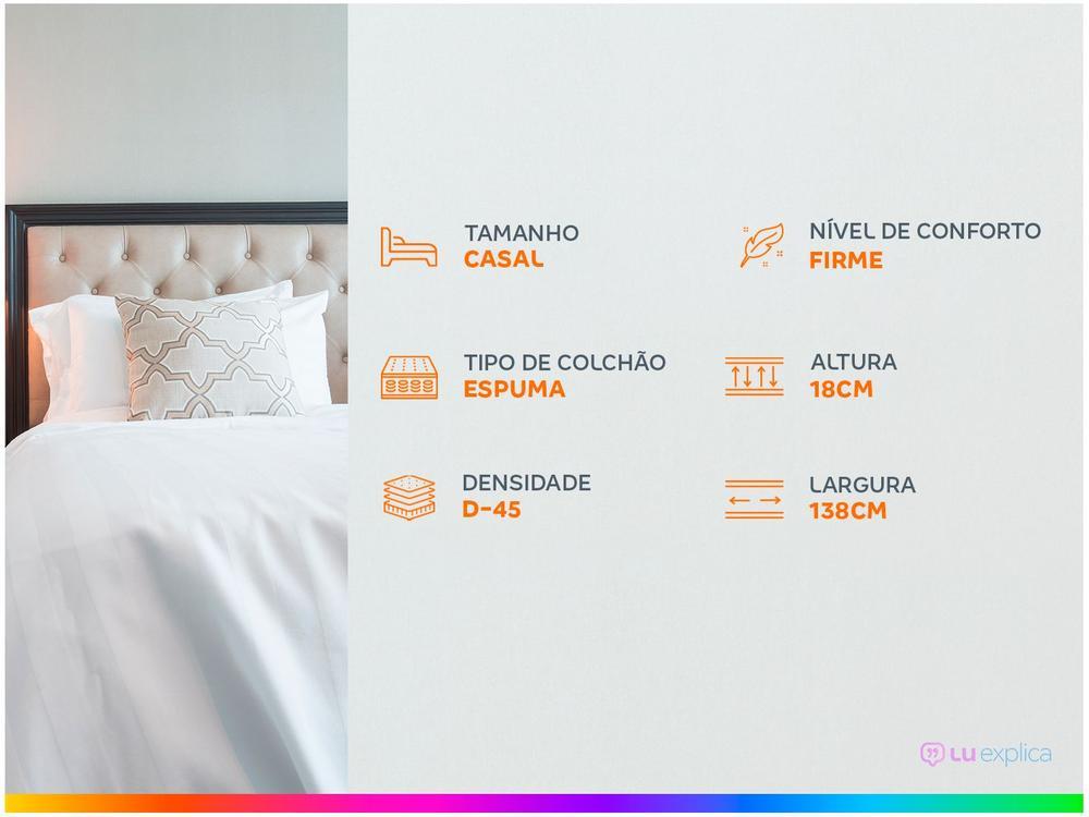 Colchão Casal Castor Espuma D-45 18cm de Altura - 5