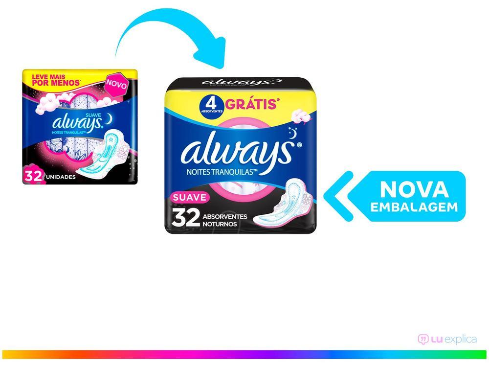 Absorvente Noturno Always Noites Tranquilas Suave G - 11