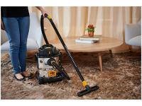 Aspirador de Pó e Água Wap GTW Inox 20 com Porta Acessórios 1600W Inox e Preto