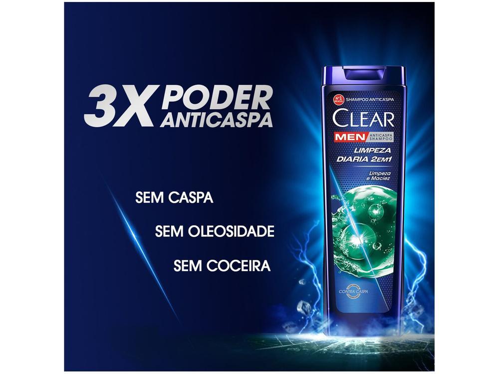 Shampoo Anticaspa Clear Men Limpeza Diária 2 em 1 - 6