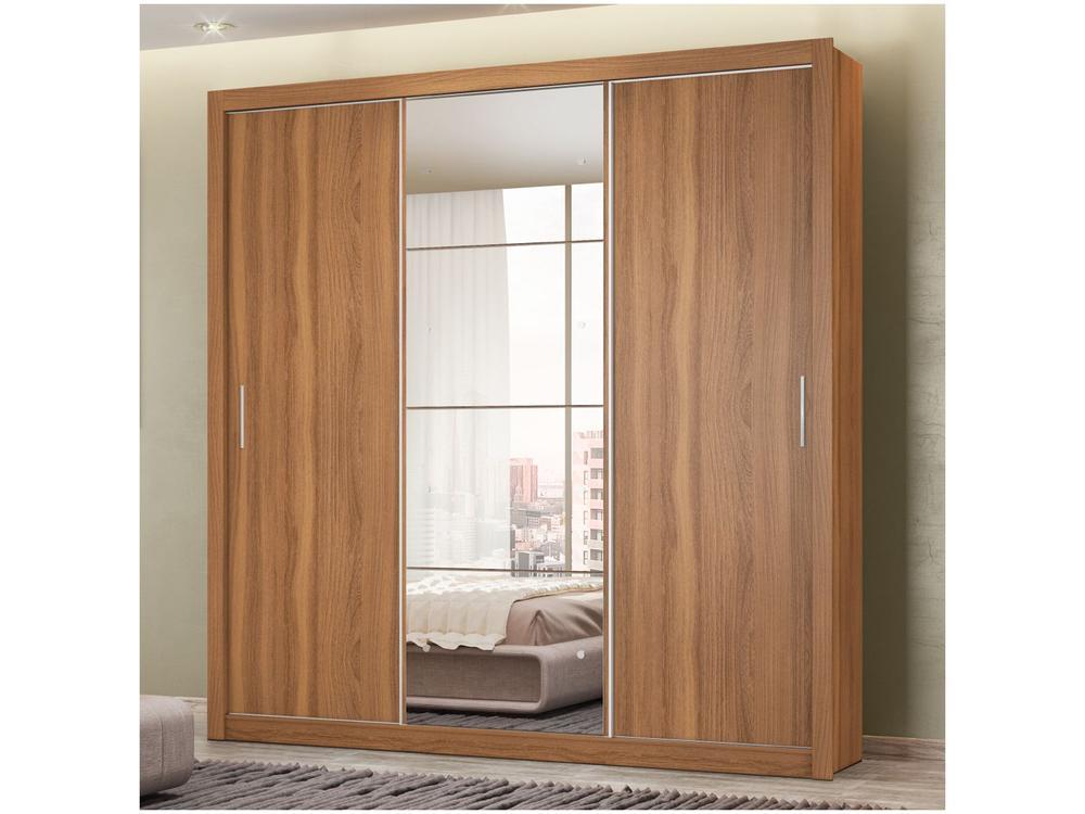 Guarda-roupa Casal com Espelho 3 Portas de Correr 2 Gavetas Demóbile Residence Flex - 5