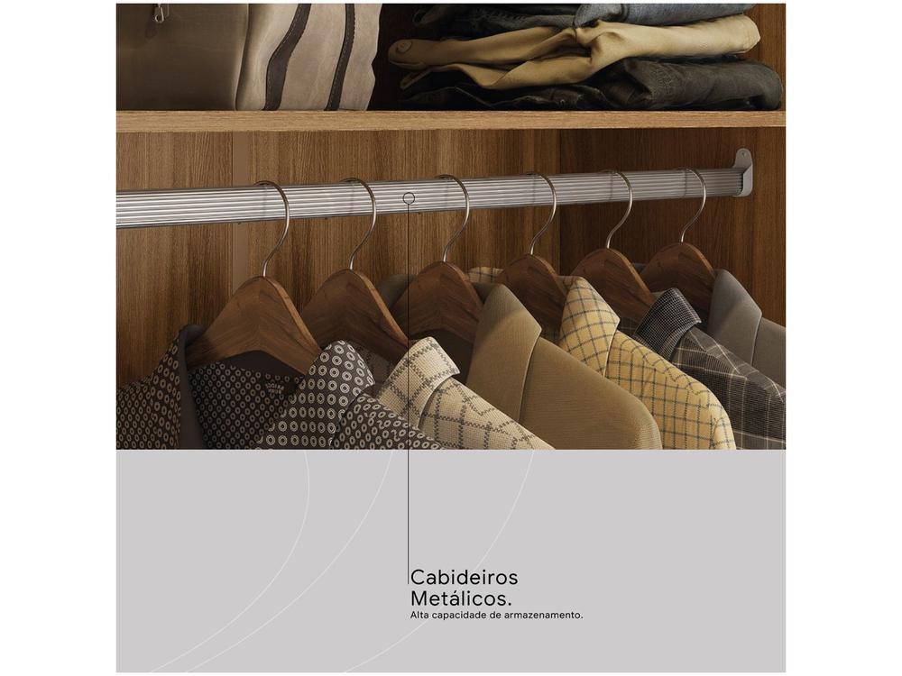 Guarda-roupa Casal com Espelho 3 Portas de Correr 2 Gavetas Demóbile Residence Flex - 8