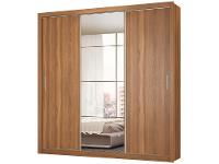 Guarda-roupa Casal com Espelho 3 Portas de Correr 2 Gavetas Demóbile Residence Flex - 1