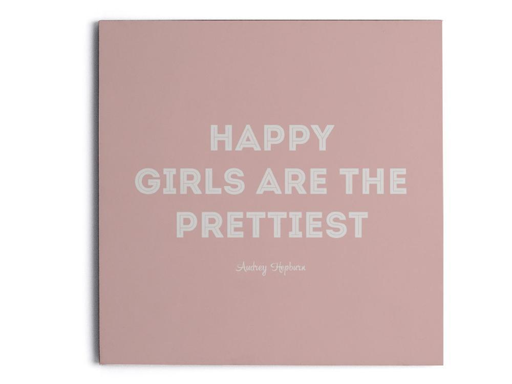 Placa Decorativa MDF Happy Girls 20x20cm - 2