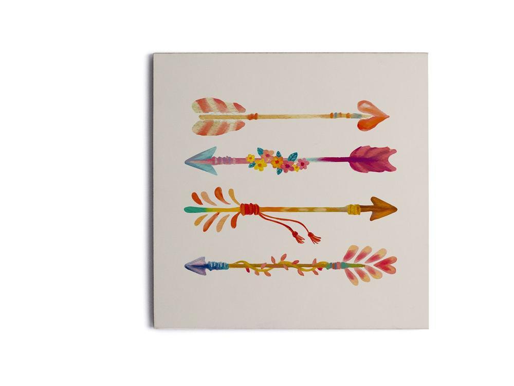 Placa Decorativa MDF Flecha 20x20cm - 2