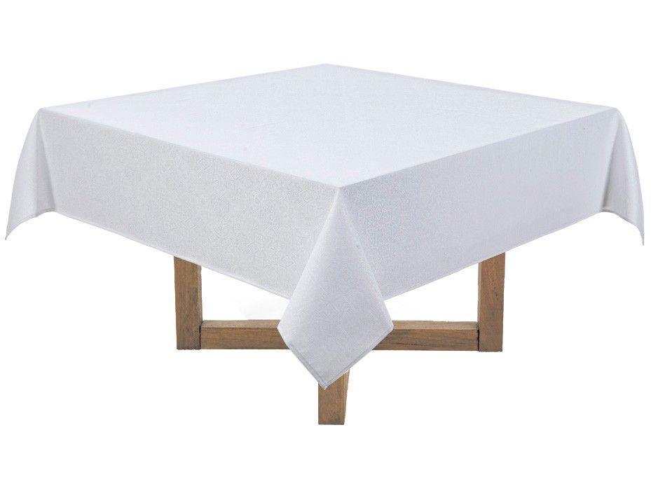 Toalha de Mesa Quadrada Karsten Branco 180x180cm Sempre Limpa Vilares - 6