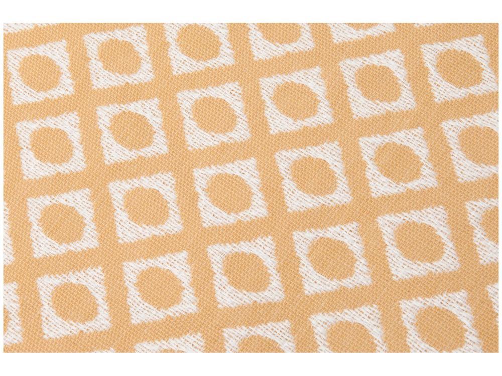 Peseira Casal 65x220cm Laranja Lartex Jacquard Hog - 5