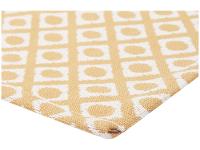 Peseira Casal 65x220cm Laranja Lartex Jacquard Hog