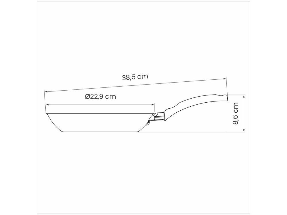 Frigideira Antiaderente Tramontina de Alumínio Turin 20260722 Vermelha 22cm - 8