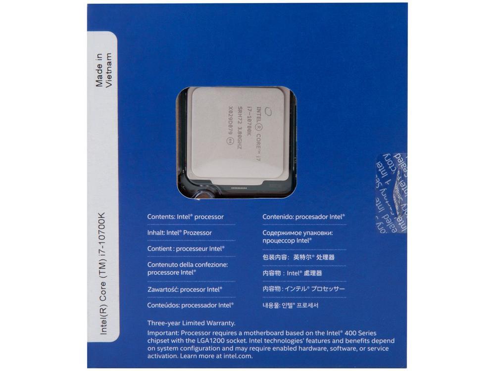 Processador Intel Core i7 10700K 3.80GHz - 5