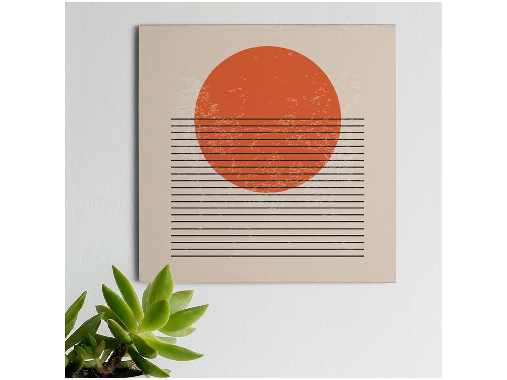 Placa Decorativa MDF Sol Abstrato 20x20cm - 1