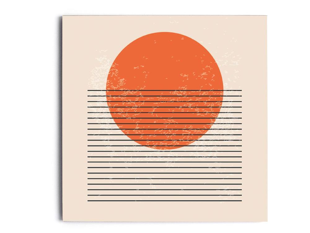 Placa Decorativa MDF Sol Abstrato 20x20cm - 2