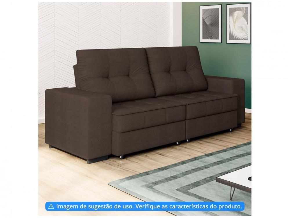 Sofá Retrátil Reclinável 4 Lugares Suede Moviment Artesano Linoforte - 4