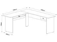 Estação de Trabalho Home Office Cannes 1 Gaveta - 3