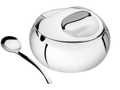 Farinheira Inox 1,1L Tramontina Service com Colher