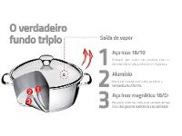 Caçarola Tramontina Inox 1,5L 16cm com Tampa   - 2