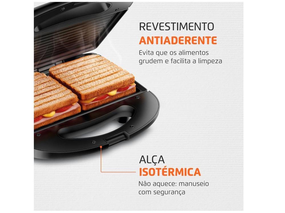 Sanduicheira/Grill Mondial Pratic SN-01 Preto 750W - 4