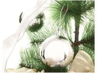 Bola de Natal Prata Lisa NATAL040C Casambiente - 2