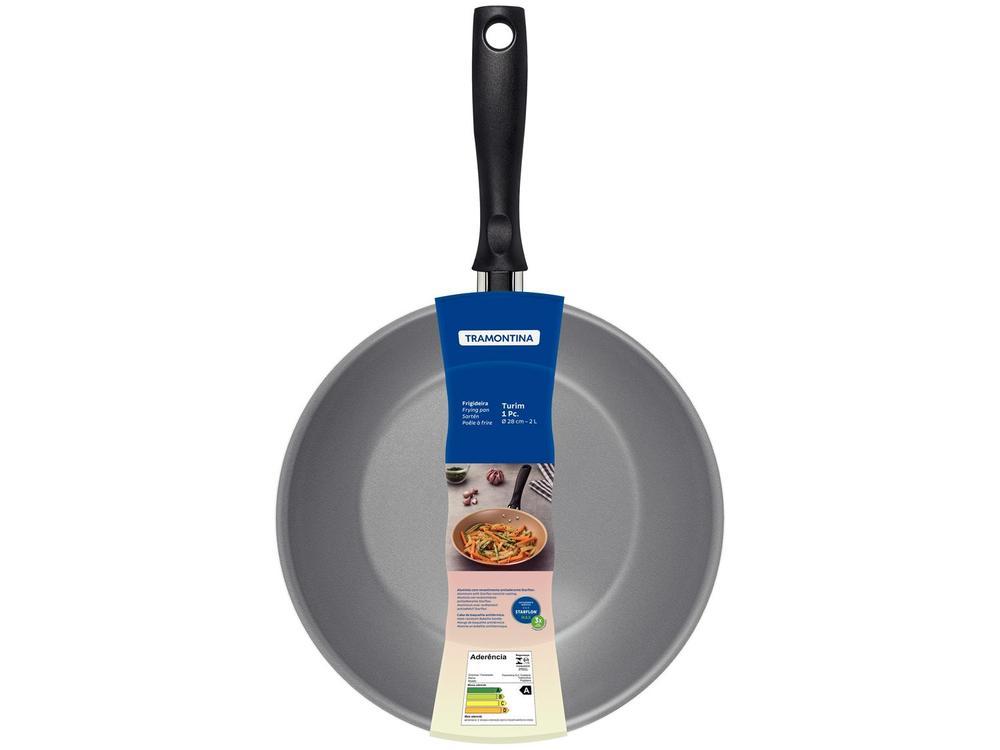 Frigideira Antiaderente Tramontina de Alumínio Turim Chumbo 28cm - 3