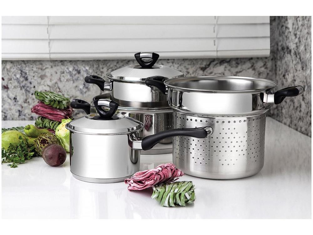 Caldeirão Tramontina Inox 2,2L 16cm com Tampa - 2