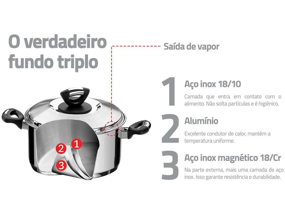 Caldeirão Tramontina Inox 2,2L 16cm com Tampa - 4