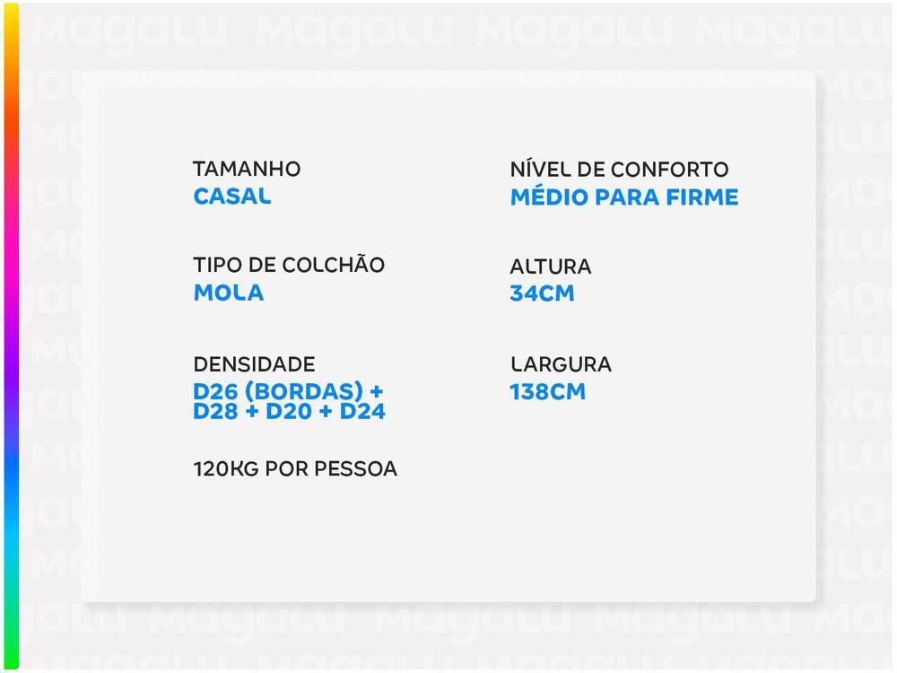 Colchão Casal Castor Mola Pocket - 3