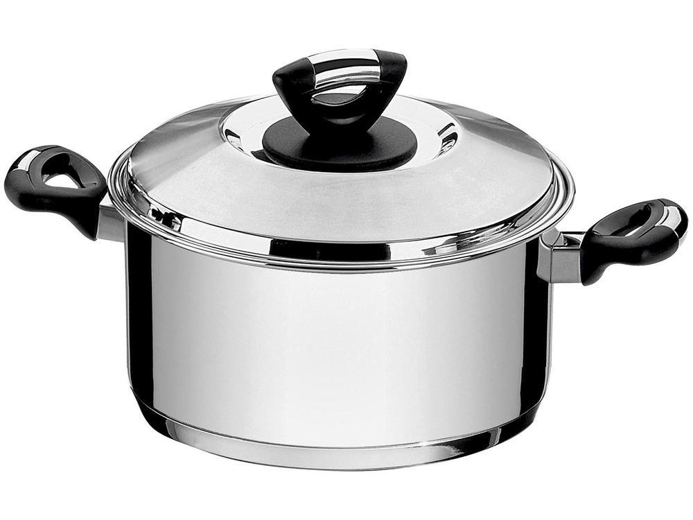 Caçarola Tramontina Inox 6,1L 24cm com Tampa   - 1