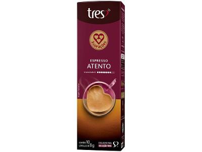 Cápsula de Café Espresso Atento 3 Corações TRES 10 Cápsulas