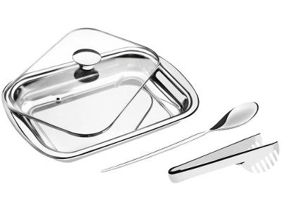 Conjunto para Assar e Servir Inox 3 Peças Tramontina Cosmos 64310114