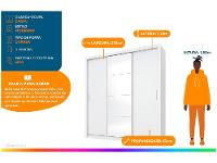 Guarda-roupa Casal com Espelho 3 Portas de Correr - 2