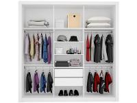 Guarda-roupa Casal com Espelho 3 Portas de Correr