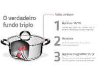 Caldeirão Tramontina Inox 7,5L 24cm com Tampa Allegra 62655240 - 6