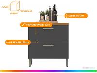 Balcão de Cozinha com Tampo Cozinhas Nesher - 3