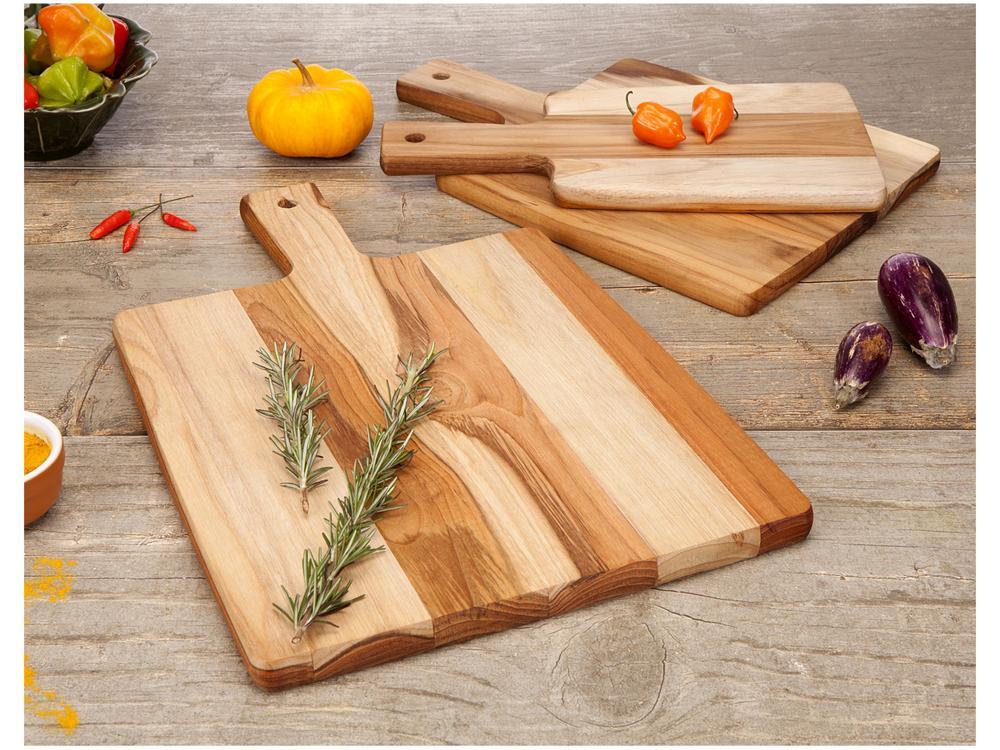 Jogo de Tábuas Multiuso de Madeira Retangular - 2