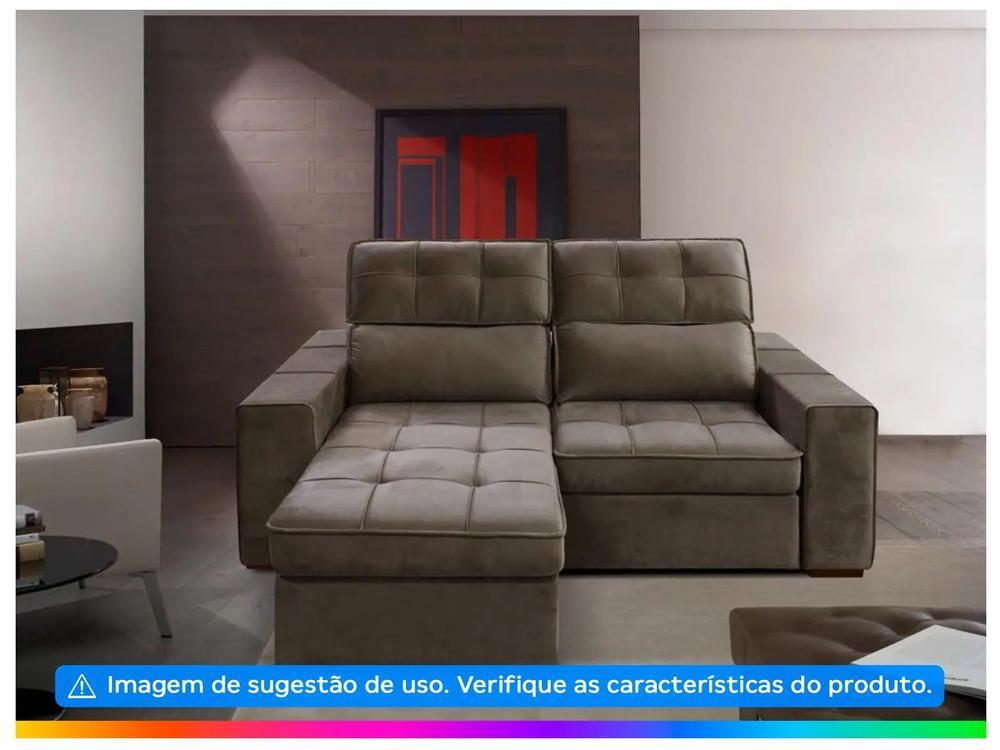 Sofá Retrátil Reclinável 3 Lugares Veludo Joly Barsa Gralha Azul - 4