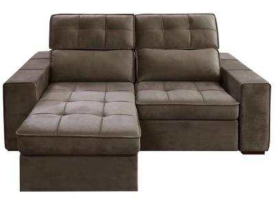 Sofá Retrátil Reclinável 3 Lugares Veludo Joly Barsa Gralha Azul