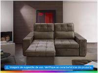 Sofá Retrátil Reclinável 3 Lugares Veludo Joly Barsa Gralha Azul