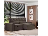 Sofá Retrátil Reclinável 3 Lugares Veludo Joly Barsa Gralha Azul - 5